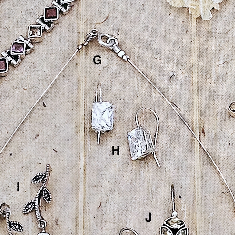 Silpada Sterling Silver Cz Rectangular Faceted Dr… - image 6